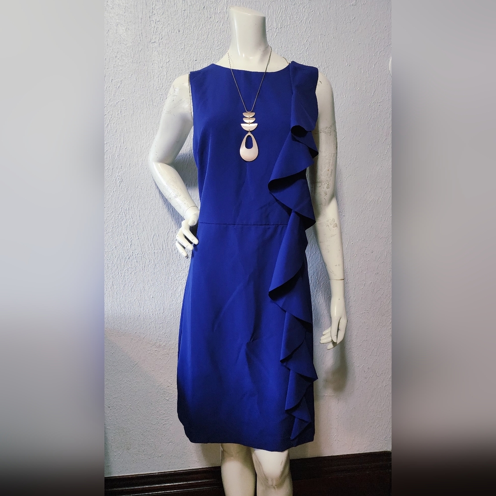 Vince Camuto One Shoulder Royal Blue Dress